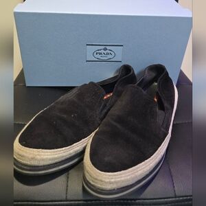 Prada Women's Black Slip-On Shoes